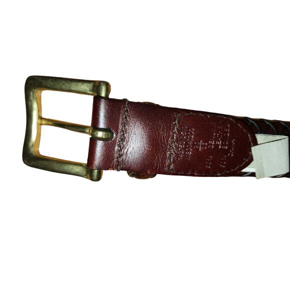 Fossil Mens Brown Woven Braided Leather Belt with Buckle Size‎ 36 - Picture 5 of 12